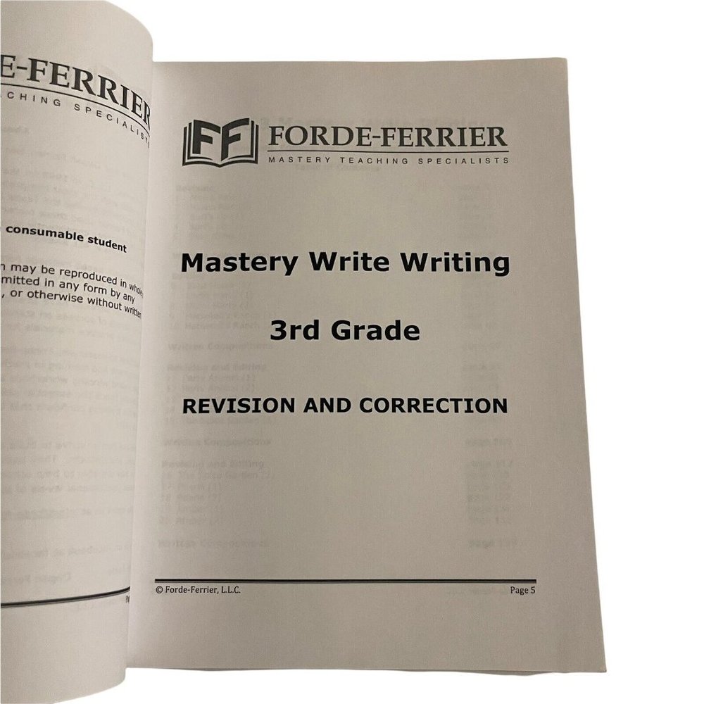 Mastery Write Writing Editing Revision Workbook Grade 3 Updated Mastery Method - Picture 3 of 6